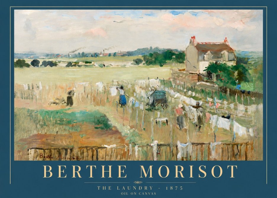 Berthe Morisot The Laundry - 1875 No5 - Póster