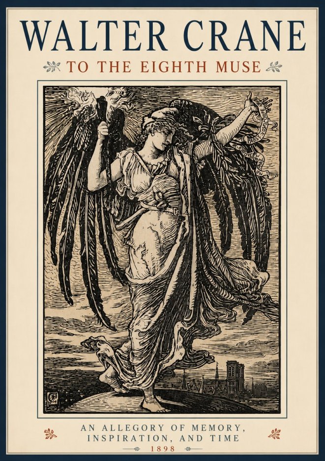 Walter Crane To the Eighth Muse No4 - Póster
