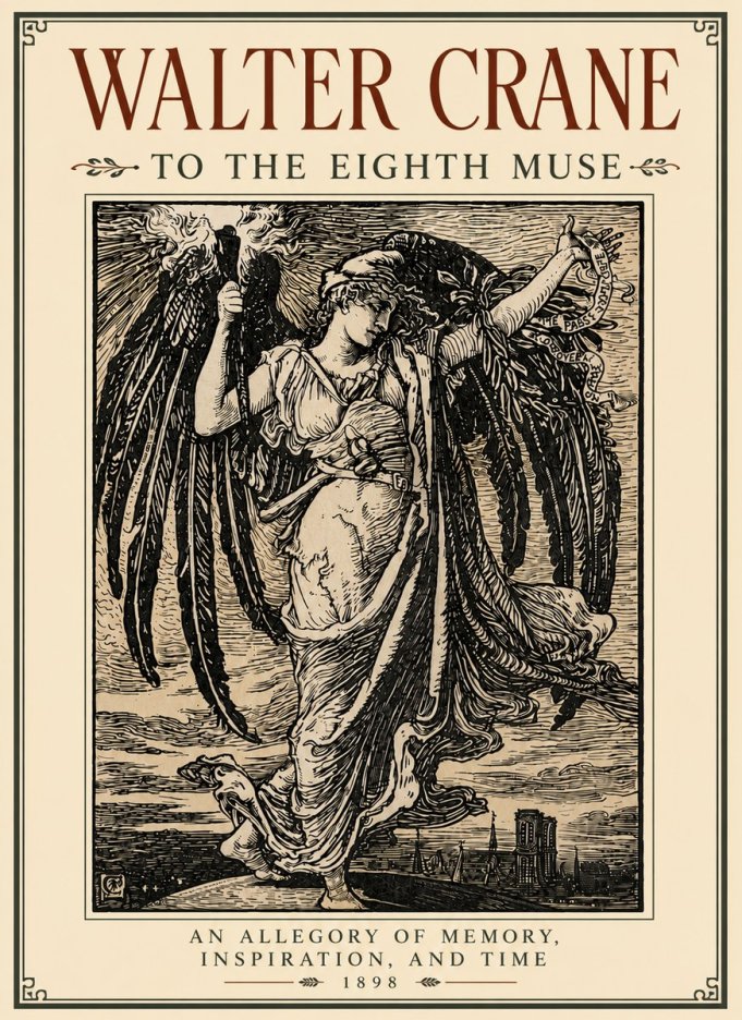 Walter Crane To the Eighth Muse No6 - Póster