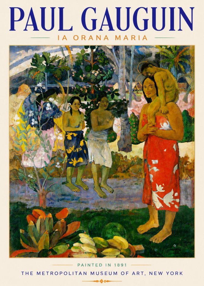 Paul Gauguin Ia Orana Maria No6 - Póster