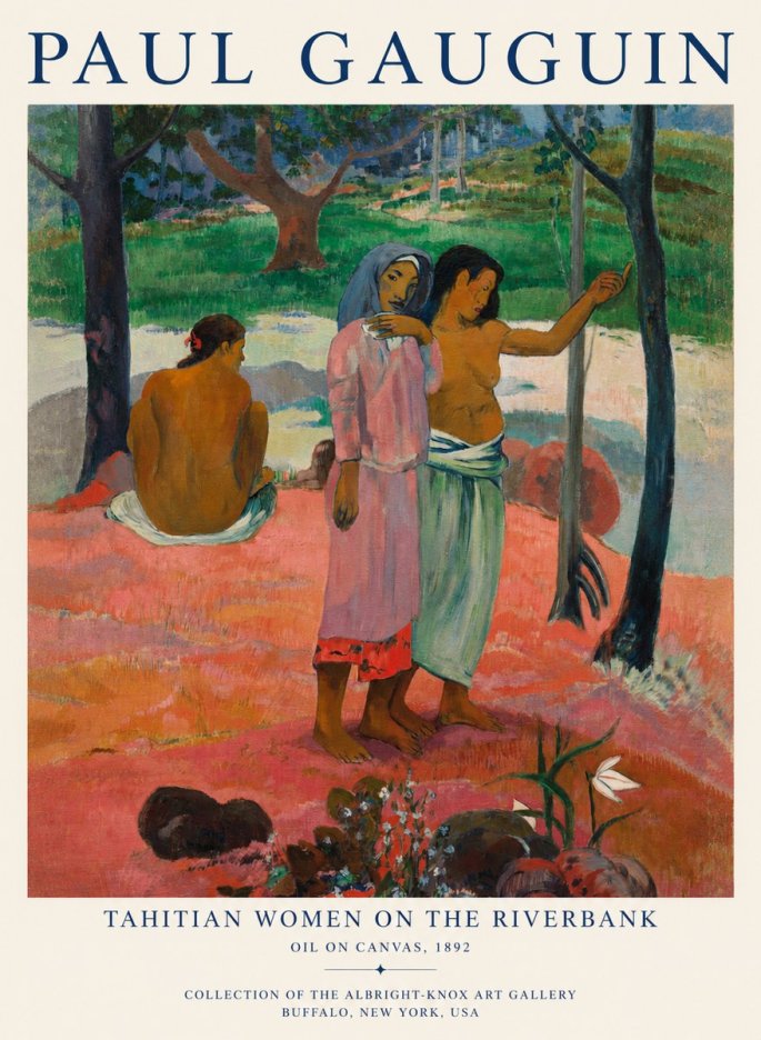 Paul Gauguin Tahitian Women on the Riverbank No1 - Póster