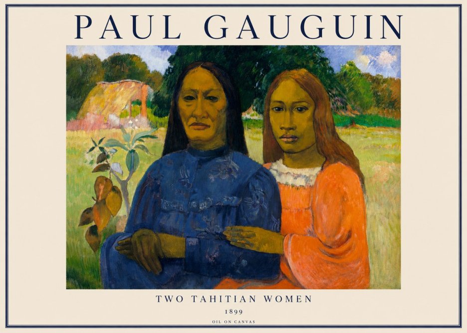Paul Gauguin Two Tahitian Women II No1 - Póster
