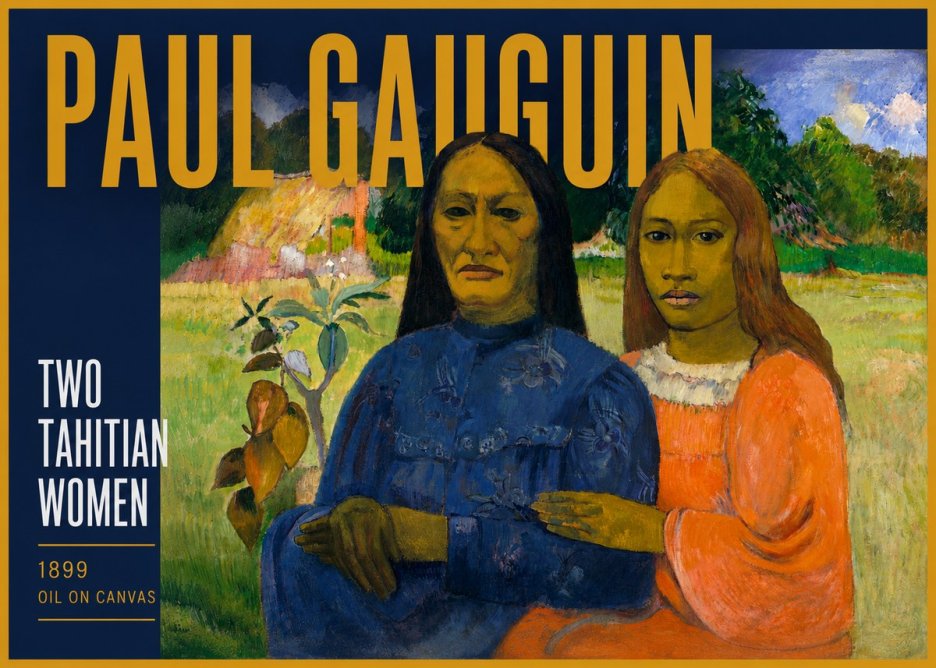 Paul Gauguin Two Tahitian Women II No4 - Póster