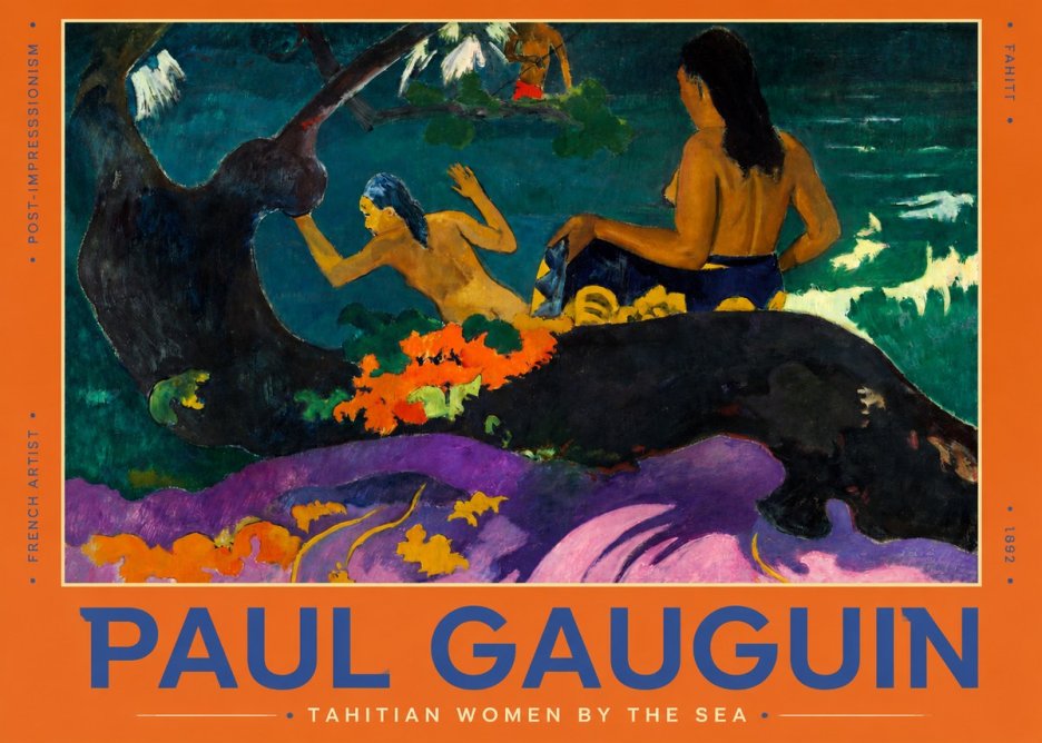 Paul Gauguin Tahitian Women by the Sea No2 - Póster