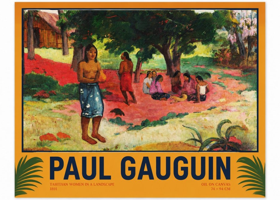 Paul Gauguin Tahitian Women on the Road No3 - Póster