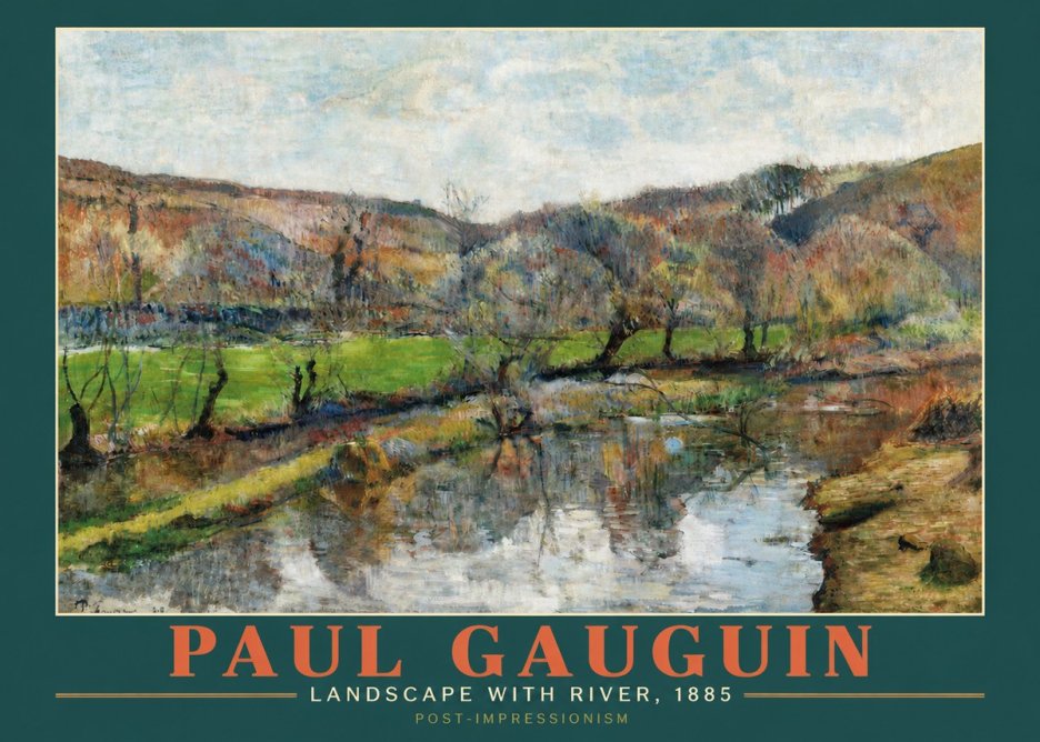 Paul Gauguin Landscape with River, 1885 No3 - Póster