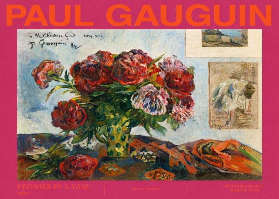 Paul Gauguin Peonies in a Vase No2 - Póster