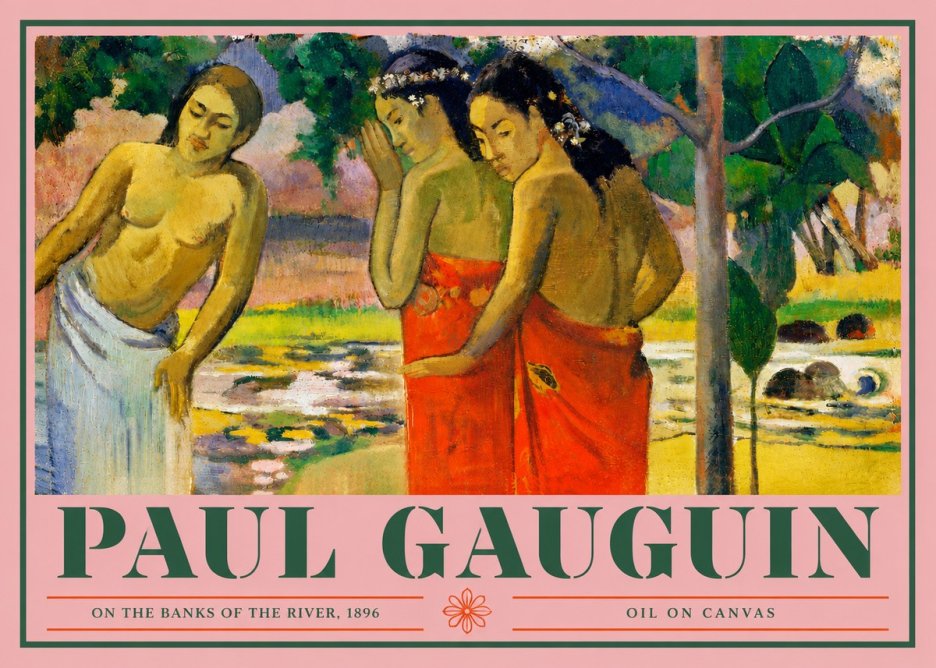 Paul Gauguin On the Banks of the River, 1896 No4 - Póster