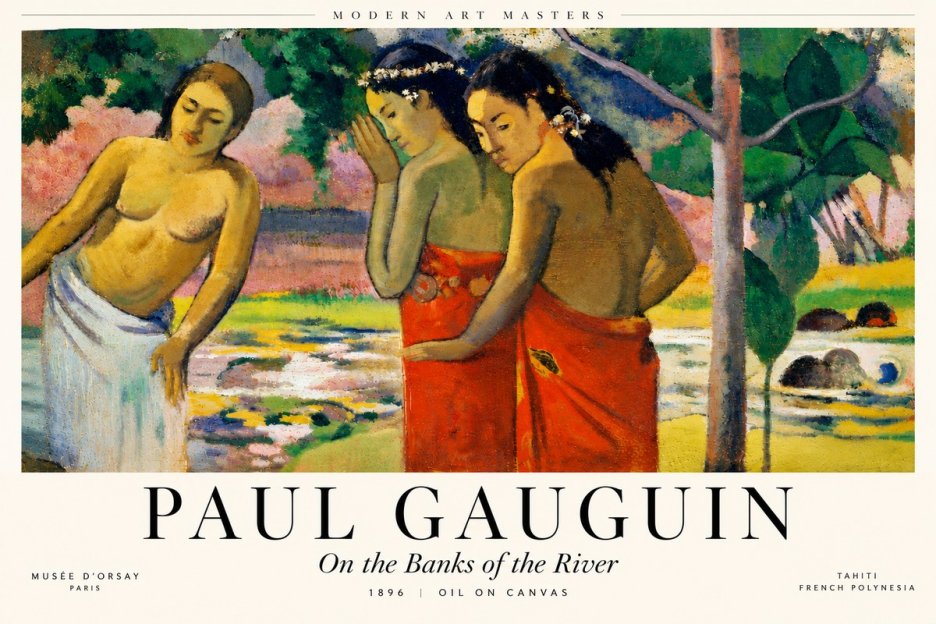 Paul Gauguin On the Banks of the River, 1896 No6 - Póster