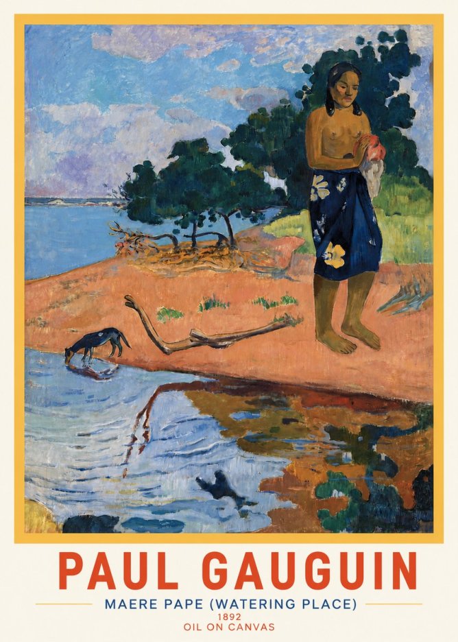 Paul Gauguin Maere Pape (Watering Place) No3 - Póster