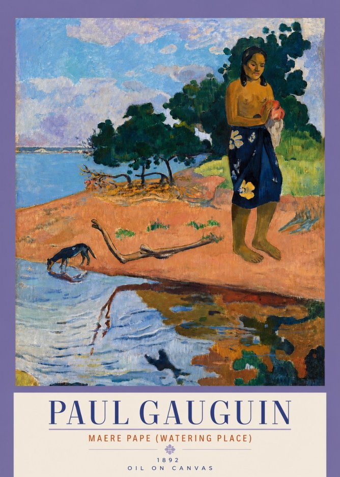 Paul Gauguin Maere Pape (Watering Place) No4 - Póster