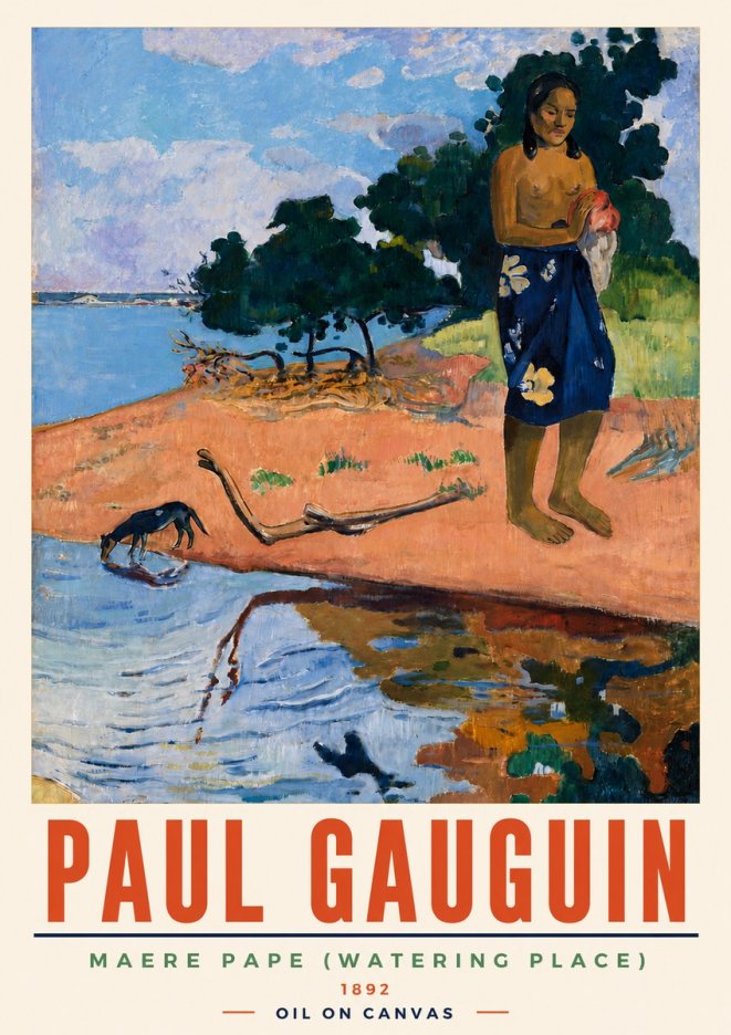 Paul Gauguin Maere Pape (Watering Place) No5 - Póster