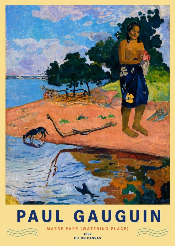 Paul Gauguin Maere Pape (Watering Place) No6 - Póster