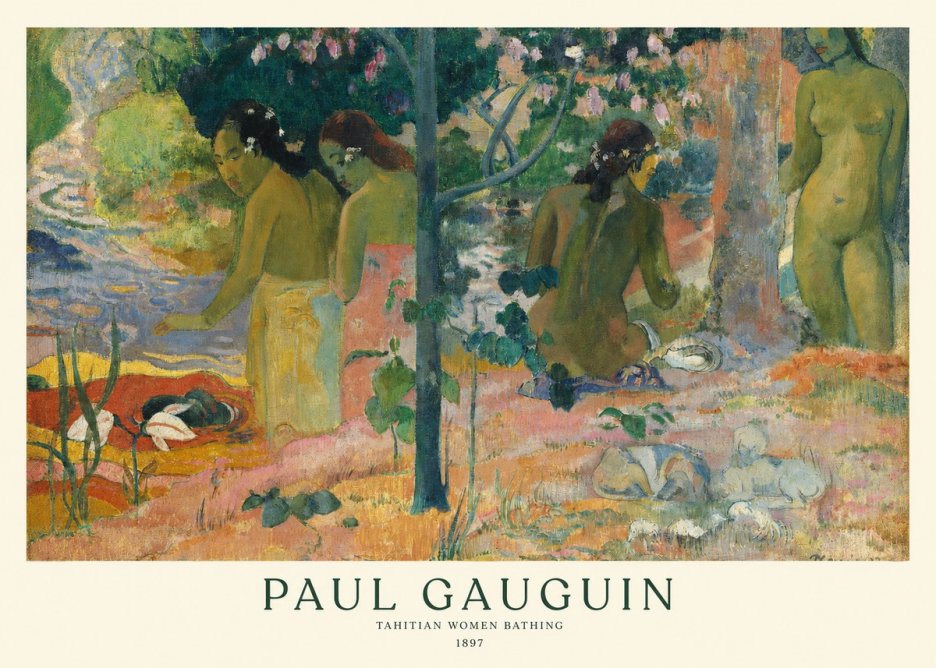 Paul Gauguin Tahitian Women Bathing No1 - Póster