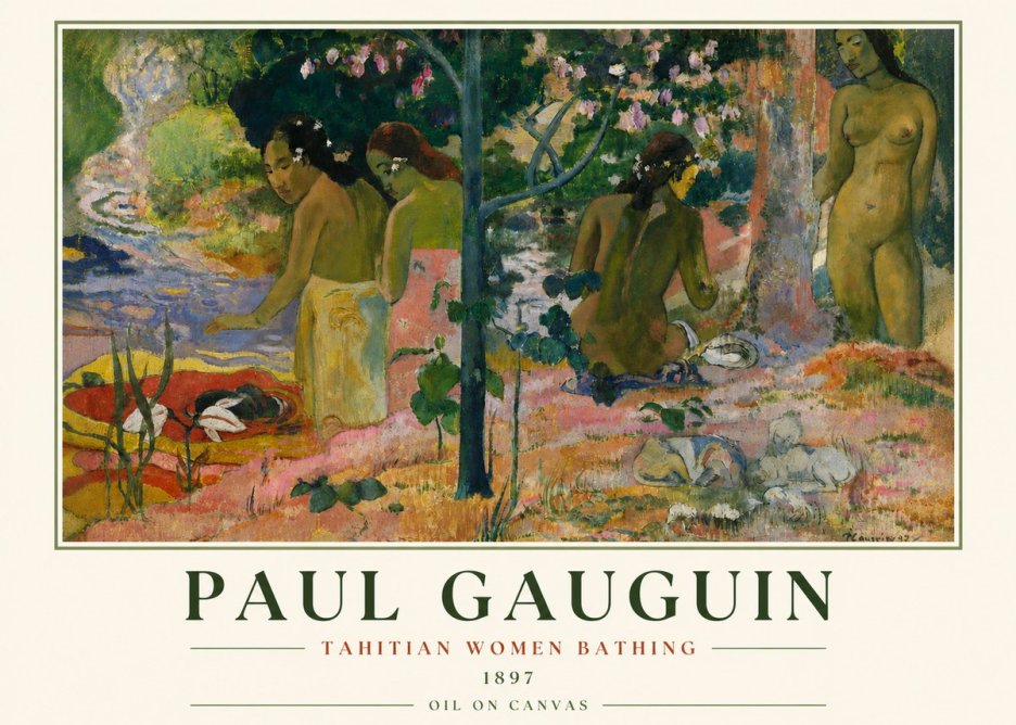 Paul Gauguin Tahitian Women Bathing No3 - Póster