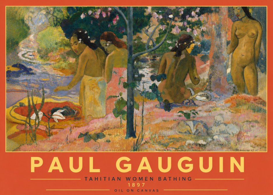 Paul Gauguin Tahitian Women Bathing No4 - Póster