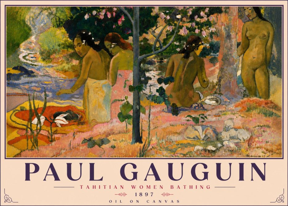 Paul Gauguin Tahitian Women Bathing No5 - Póster