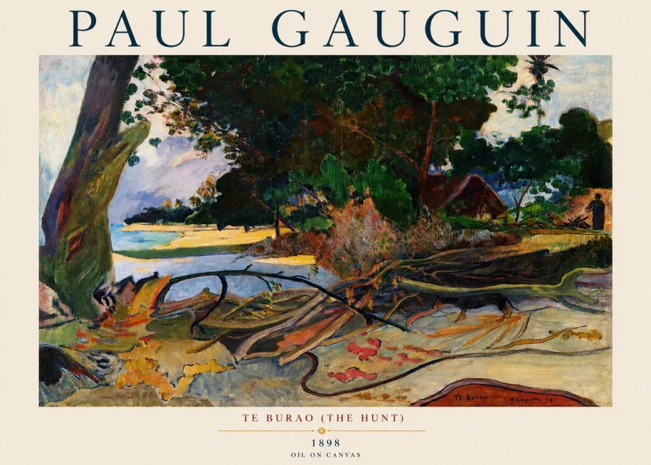 Paul Gauguin Te Burao (the Hunt) No3 - Póster
