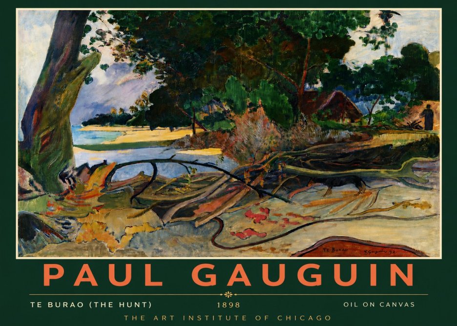 Paul Gauguin Te Burao (the Hunt) No4 - Póster