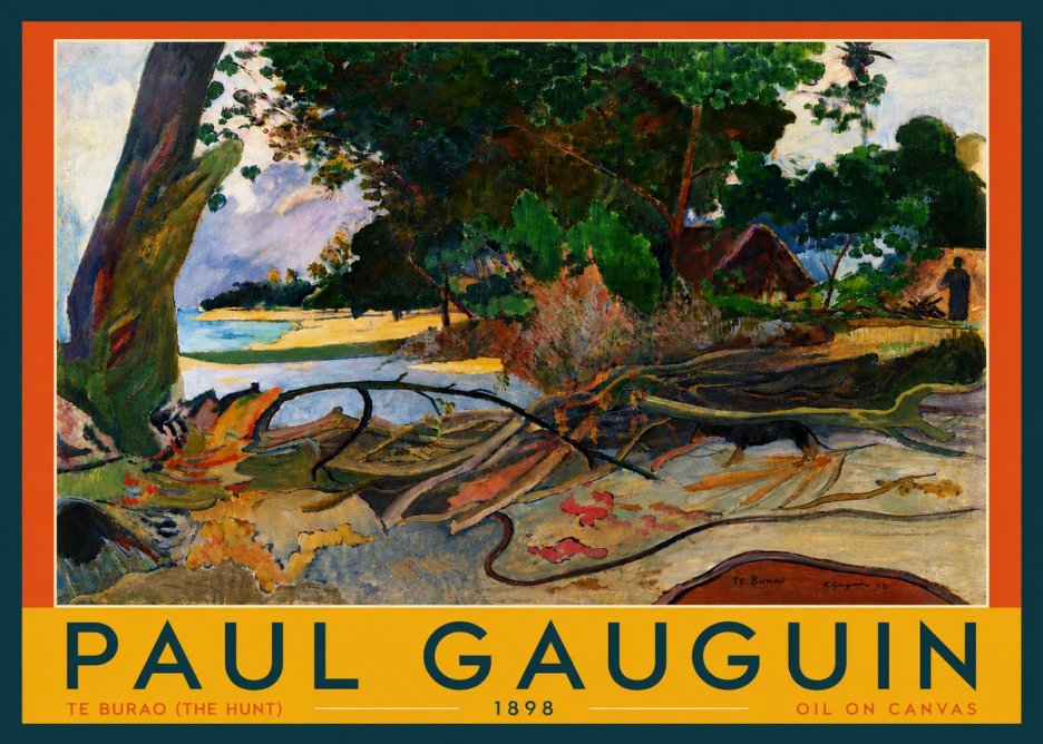 Paul Gauguin Te Burao (the Hunt) No6 - Póster