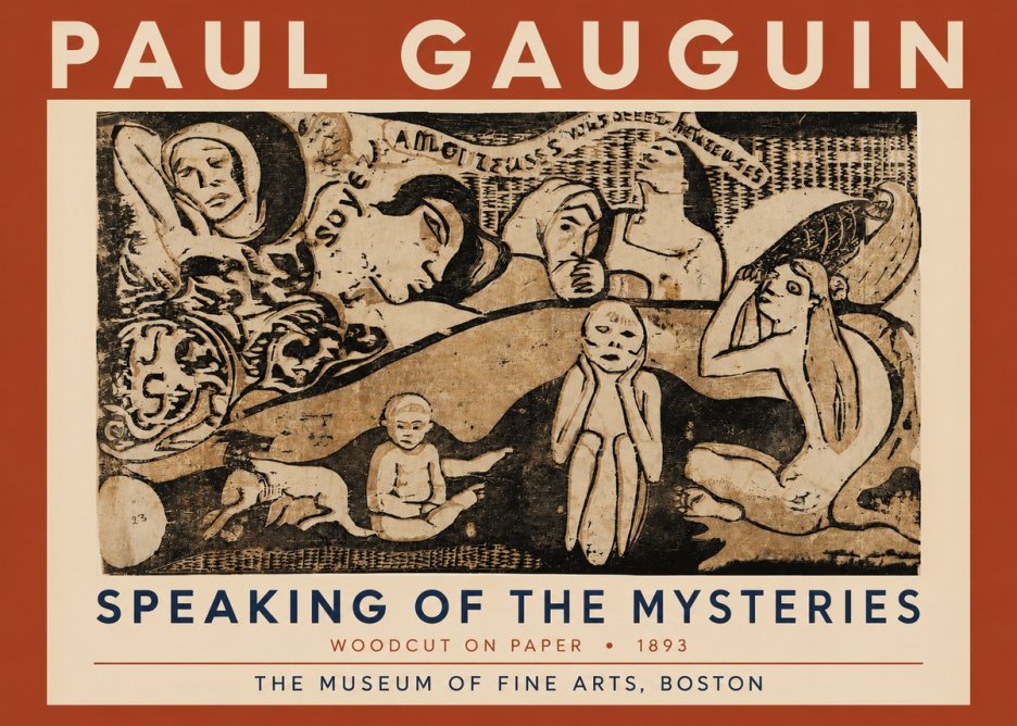 Paul Gauguin Speaking of the Mysteries No4 - Póster