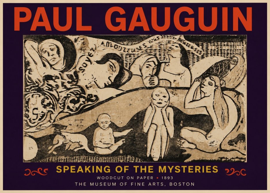 Paul Gauguin Speaking of the Mysteries No6 - Póster