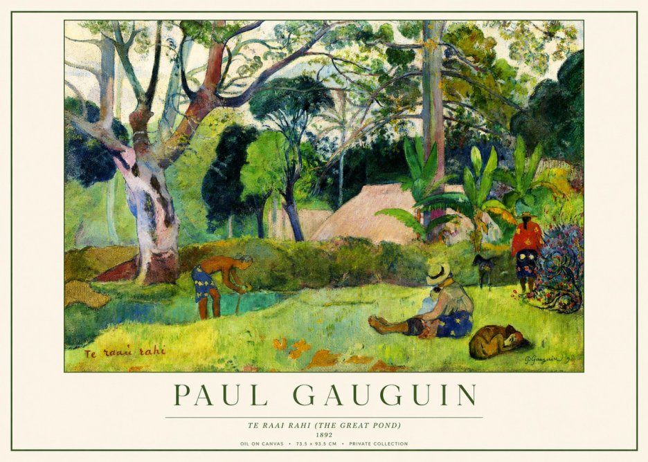 Paul Gauguin Te Ra'ai Rahi (the Great Pond) No1 - Póster
