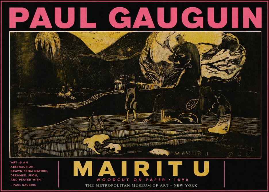 Paul Gauguin Mairit U No3 - Póster