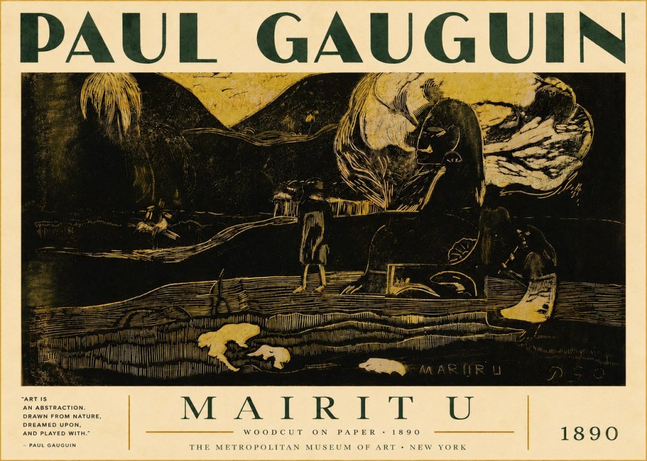 Paul Gauguin Mairit U No4 - Póster