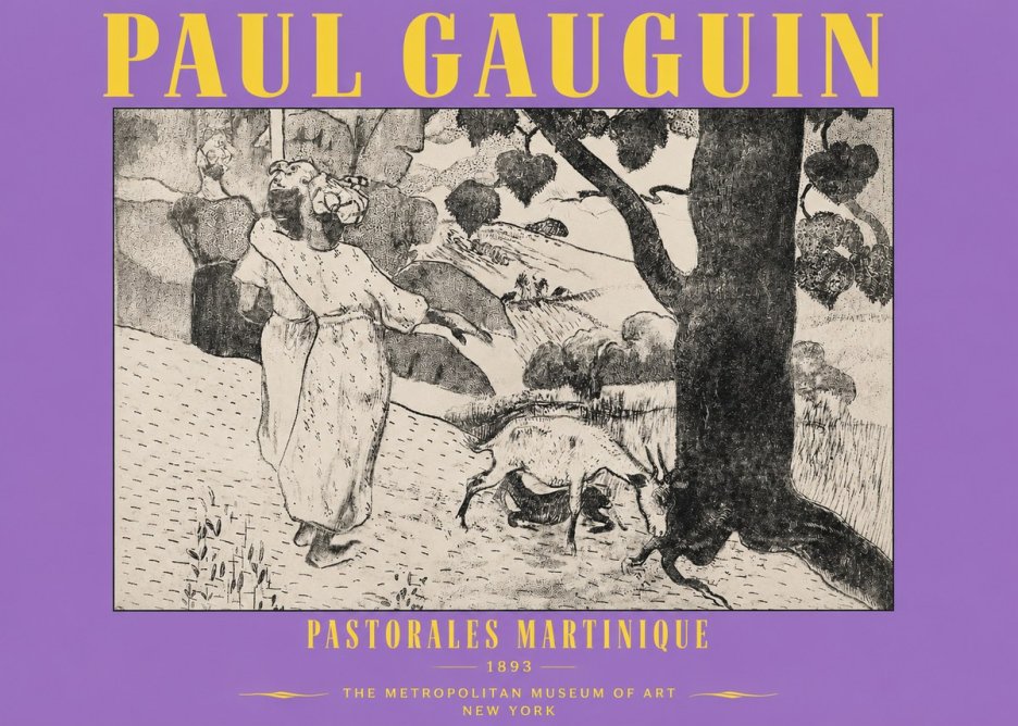 Paul Gauguin Pastorales Martinique No3 - Póster