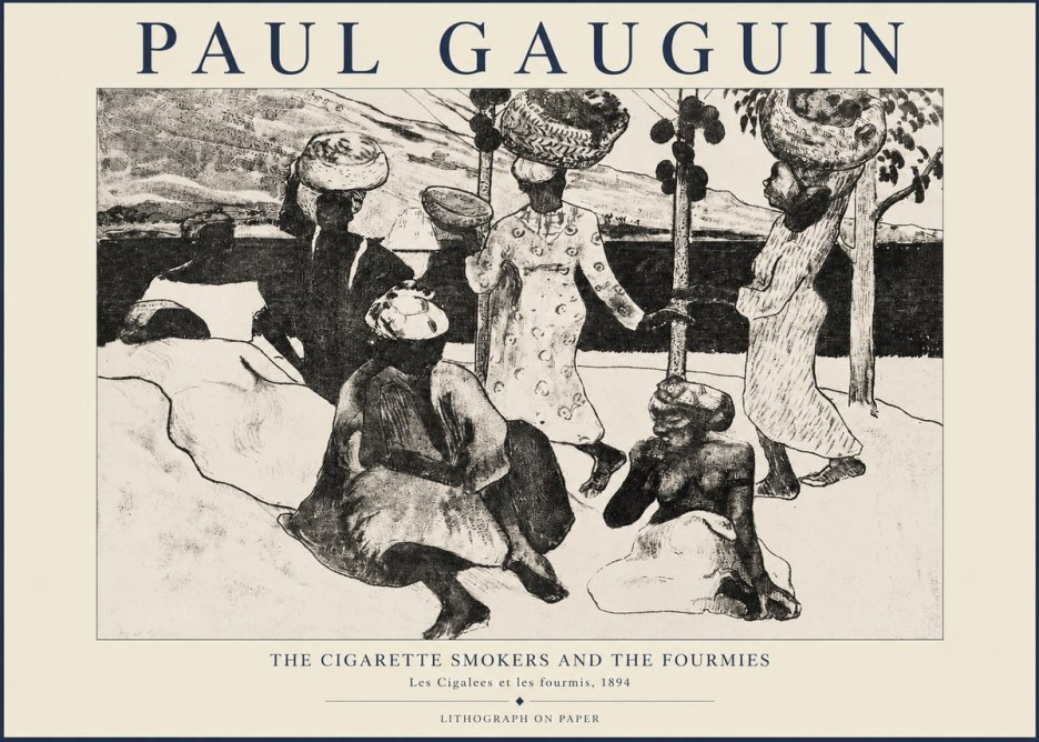 Paul Gauguin The Cigarette Smokers and the Fourmies No1 - Póster