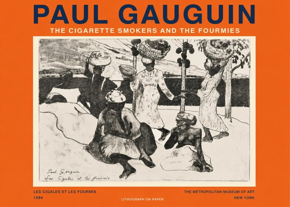 Paul Gauguin The Cigarette Smokers and the Fourmies No2 - Póster
