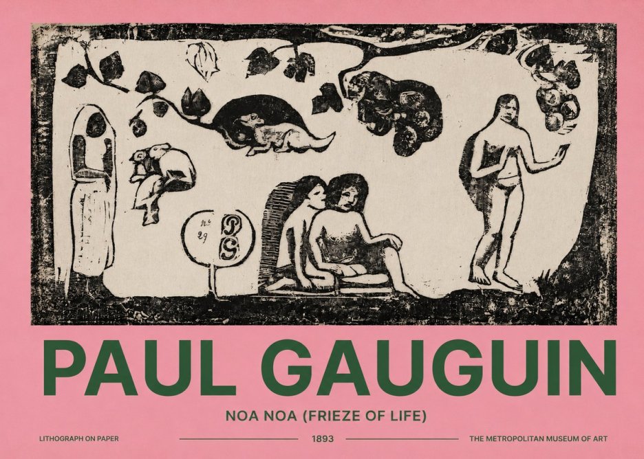 Paul Gauguin Noa Noa (Frieze of Life) No2 - Póster