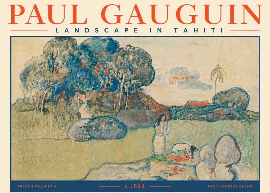 Paul Gauguin Landscape in Tahiti I No5 - Póster