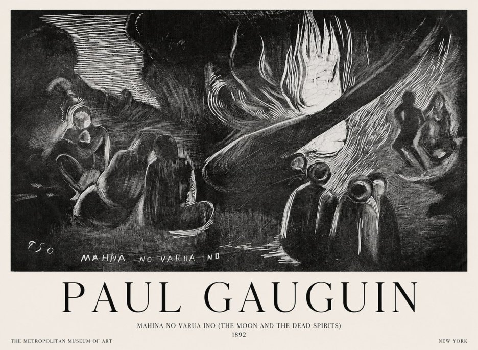 Paul Gauguin Mahina No Varua Ino (the Moon and the Dead Spirits) No1 - Póster