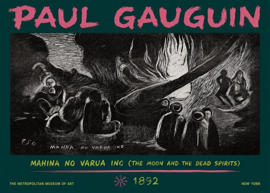 Paul Gauguin Mahina No Varua Ino (the Moon and the Dead Spirits) No3 - Póster