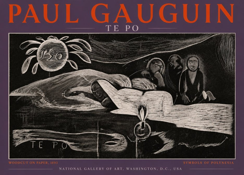 Paul Gauguin Te Po No4 - Póster