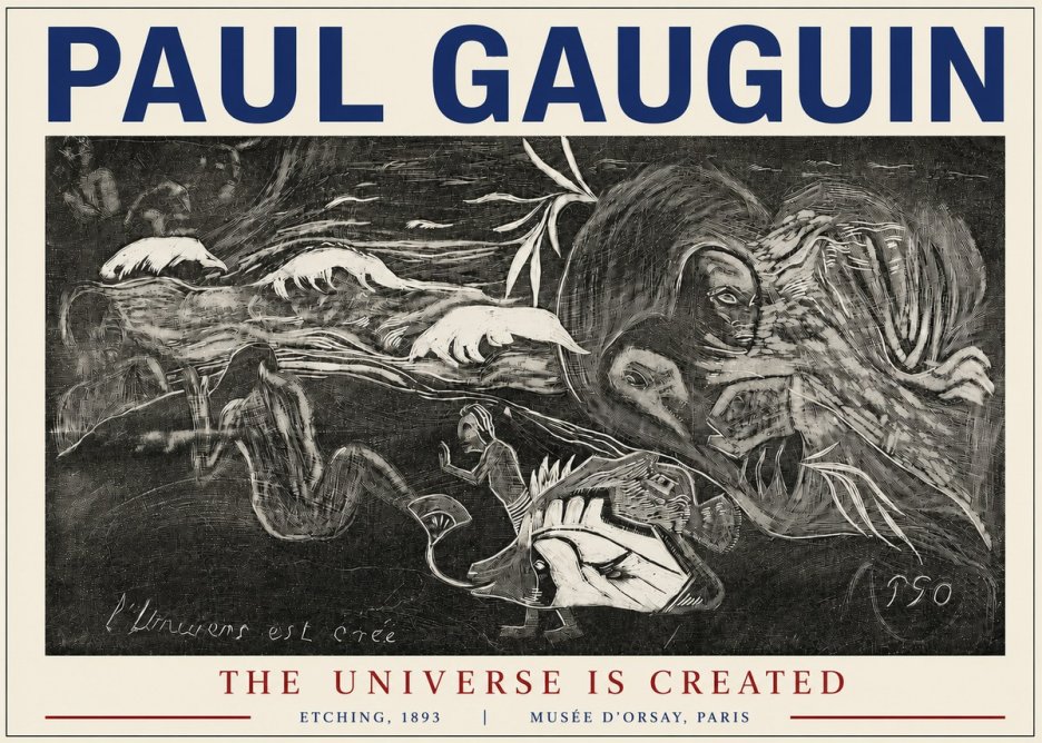 Paul Gauguin The Universe Is Created I No4 - Póster