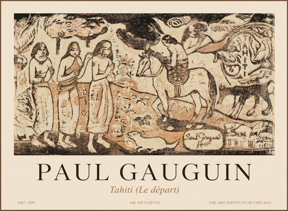 Paul Gauguin Tahitian Scene (Ia Orana Maria) No2 - Póster