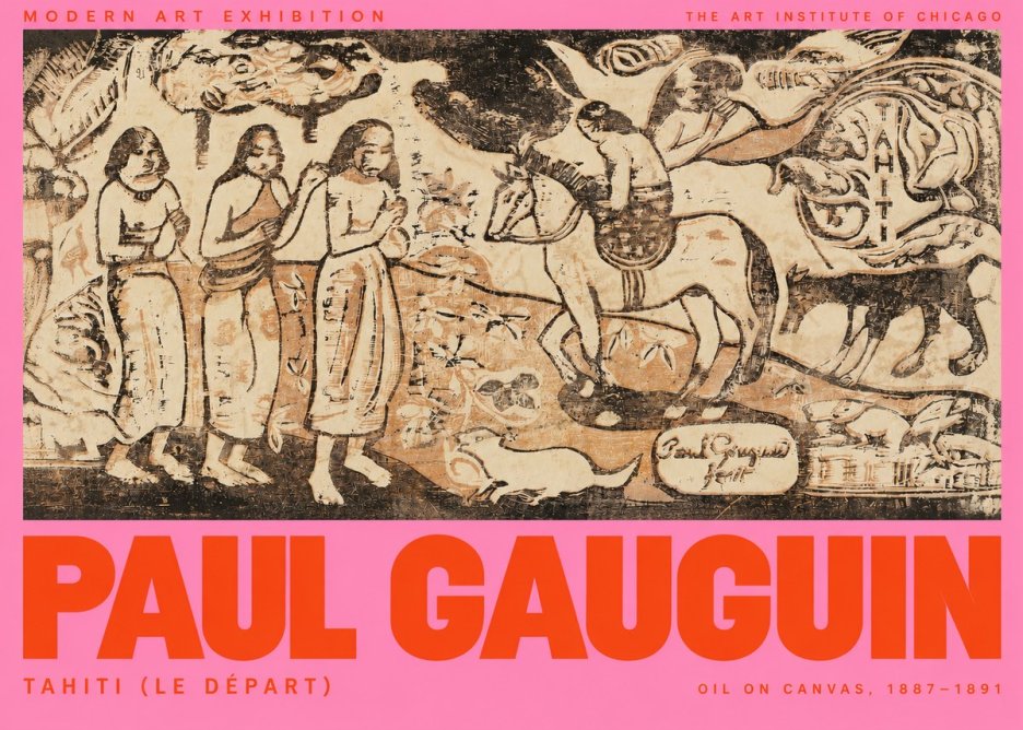 Paul Gauguin Tahitian Scene (Ia Orana Maria) No3 - Póster