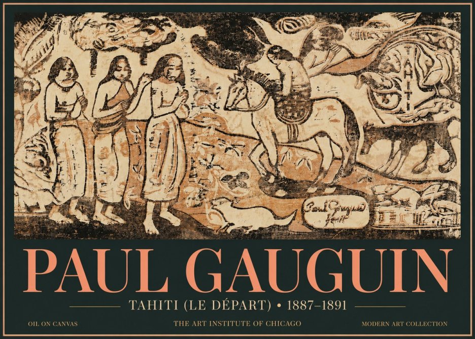 Paul Gauguin Tahitian Scene (Ia Orana Maria) No4 - Póster