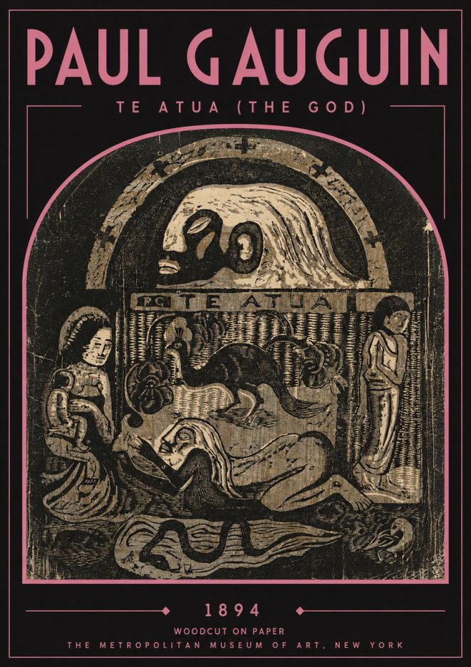 Paul Gauguin Te Atua (the God) No3 - Póster
