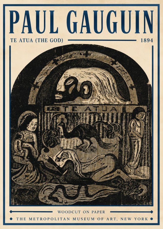 Paul Gauguin Te Atua (the God) No5 - Póster