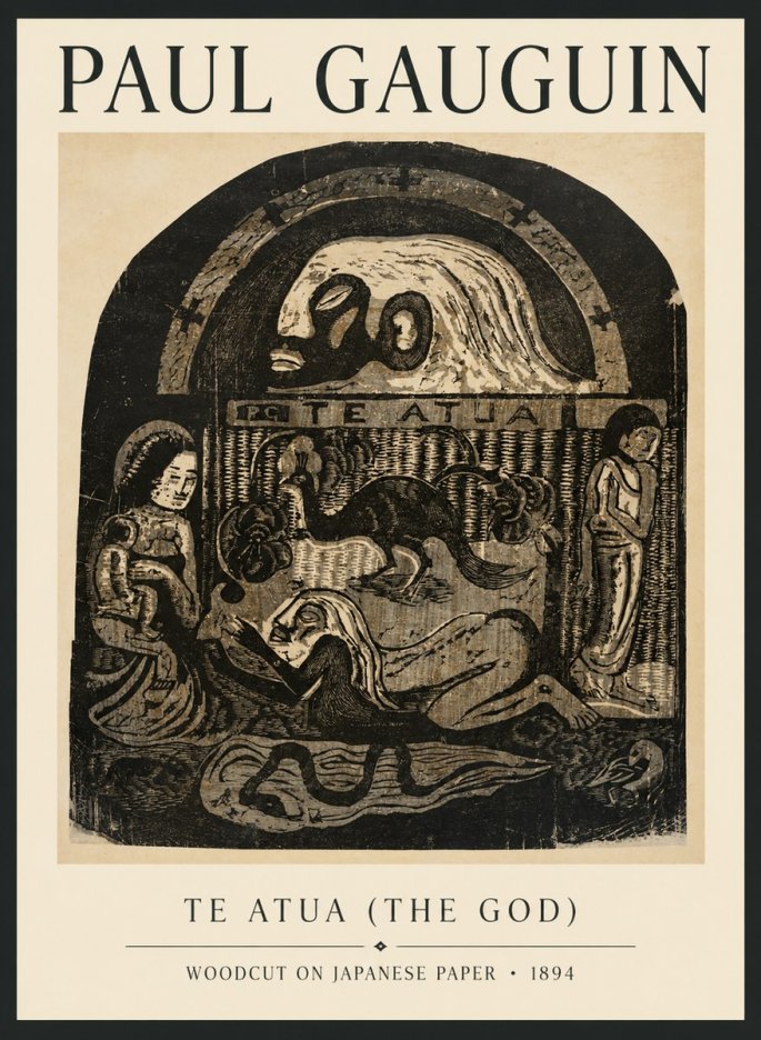 Paul Gauguin Te Atua (the God) No6 - Póster