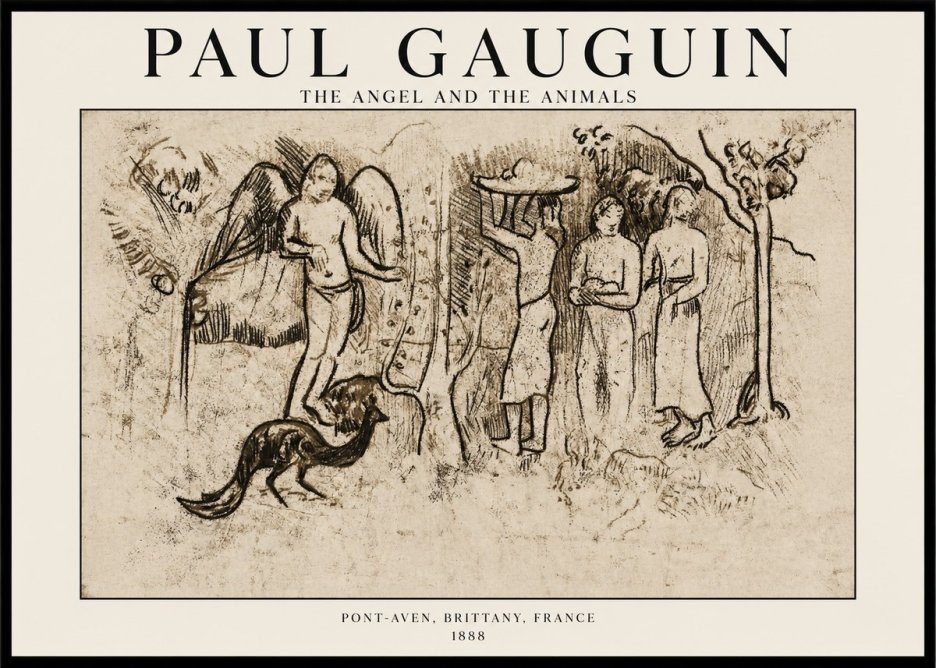 Paul Gauguin The Angel and the Animals No1 - Póster