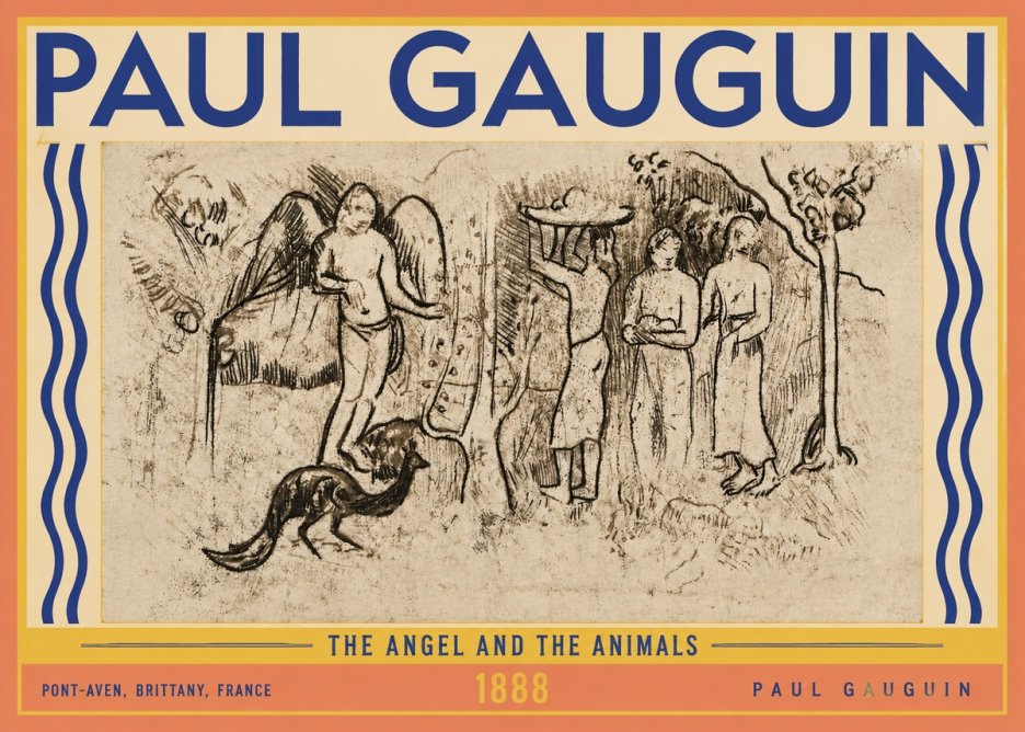 Paul Gauguin The Angel and the Animals No3 - Póster