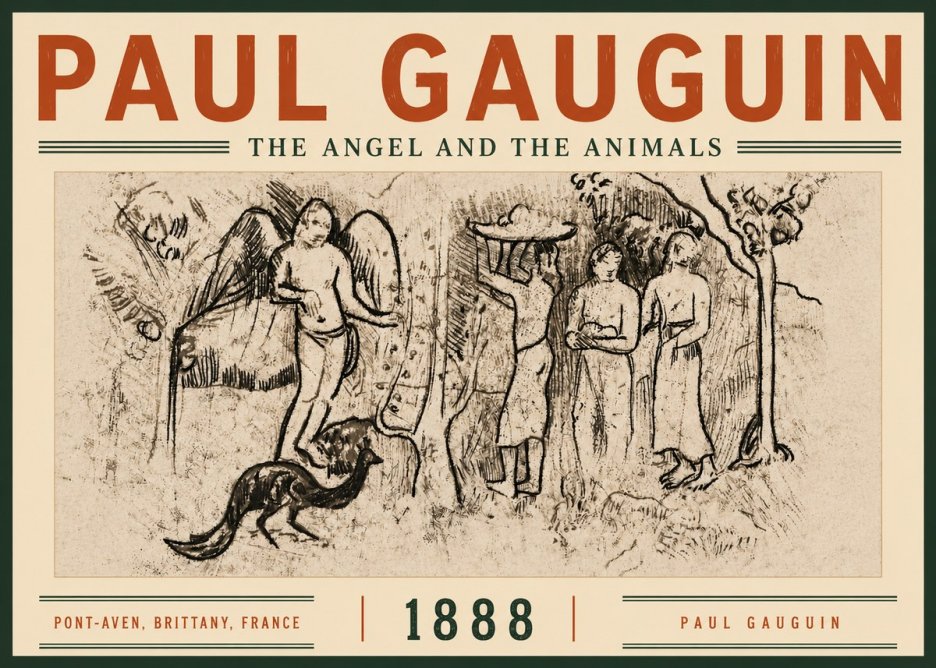 Paul Gauguin The Angel and the Animals No6 - Póster