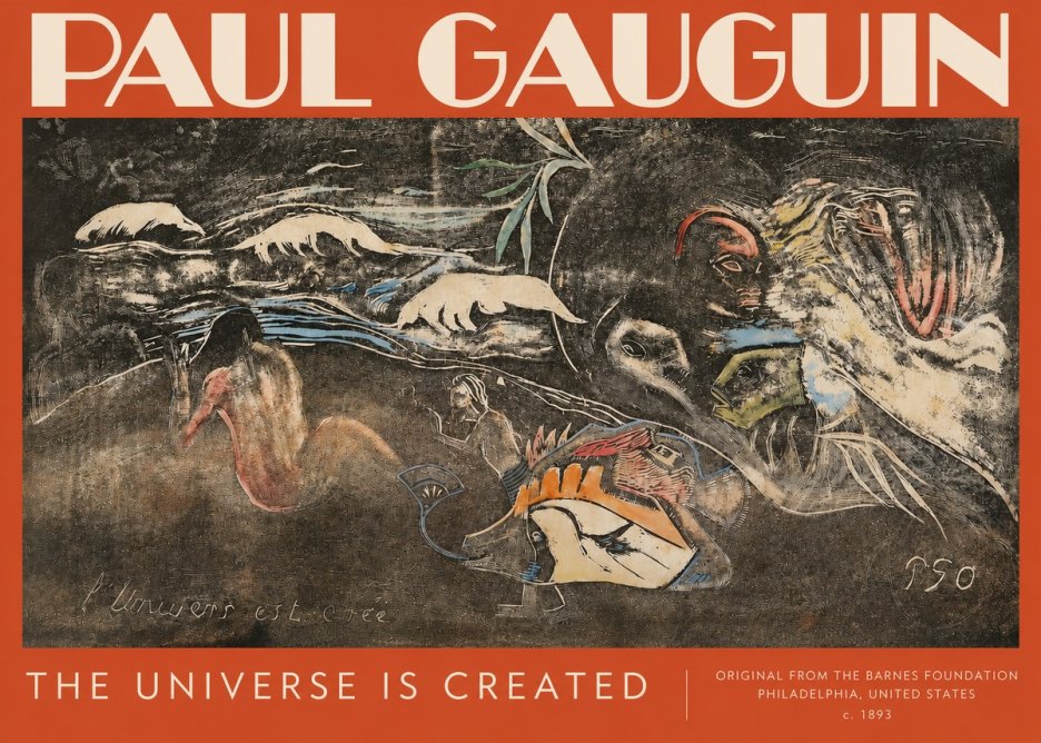 Paul Gauguin The Universe Is Created II No3 - Póster