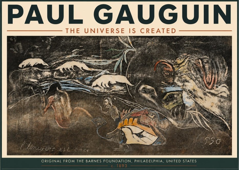 Paul Gauguin The Universe Is Created II No4 - Póster