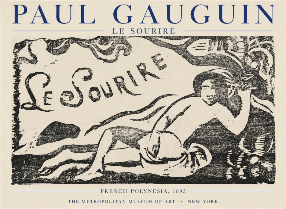 Paul Gauguin Le Sourire No1 - Póster